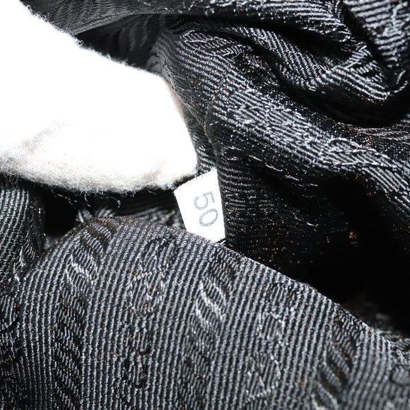 PRADA Tote Bag Nylon Black Silver Auth BA2711