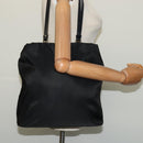 PRADA Tote Bag Nylon Black Silver Auth BA2711-24