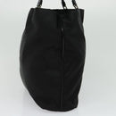 PRADA Tote Bag Nylon Black Silver Auth BA2711-3