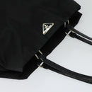 PRADA Tote Bag Nylon Black Silver Auth BA2711-6