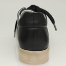 CHANEL Sneakers Lamb Skin 39 Black CC Auth BA2712-13