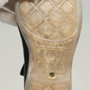 CHANEL Sneakers Lamb Skin 39 Black CC Auth BA2712-26