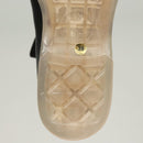 CHANEL Sneakers Lamb Skin 39 Black CC Auth BA2712-27