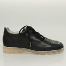 CHANEL Sneakers Lamb Skin 39 Black CC Auth BA2712-4