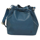LOUIS VUITTON Epi Petit Noe Shoulder Bag Blue M44105 LV Auth BA2719-13