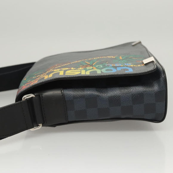 LOUIS VUITTON Damier Cobalt District PM NM Shoulder Bag N50005 LV Auth BA2720