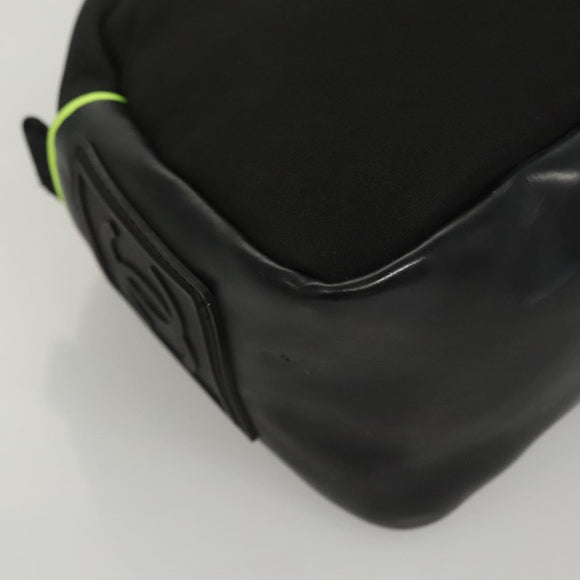 CHANEL Sports COCO Mark Pouch Nylon Black CC Auth BA2723