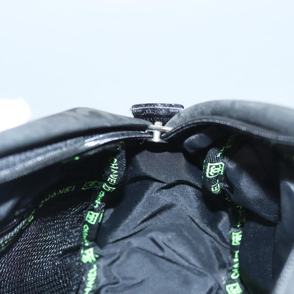 CHANEL Sports COCO Mark Pouch Nylon Black CC Auth BA2723