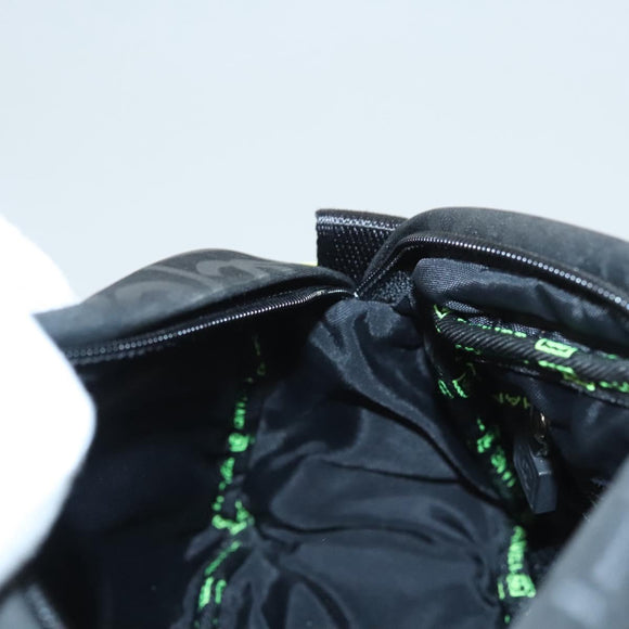 CHANEL Sports COCO Mark Pouch Nylon Black CC Auth BA2723