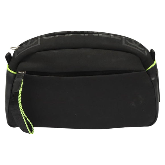 CHANEL Sports COCO Mark Pouch Nylon Black CC Auth BA2723