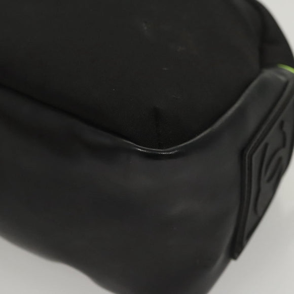 CHANEL Sports COCO Mark Pouch Nylon Black CC Auth BA2723