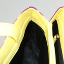 BVLGARI Logo mania Shoulder Bag Nylon Leather Purple Gold Auth BA2724-22