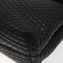 BALLY Quilted Hand Bag Leather Black Gold Auth BA2725-9