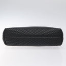 BALLY Quilted Hand Bag Leather Black Gold Auth BA2725-5