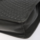 BALLY Quilted Hand Bag Leather Gray Gold Auth BA2727-9