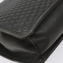 BALLY Quilted Hand Bag Leather Gray Gold Auth BA2727-16