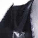 BALLY Quilted Hand Bag Leather Gray Gold Auth BA2727-19