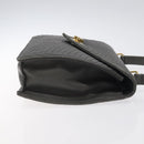 BALLY Quilted Hand Bag Leather Gray Gold Auth BA2727-3