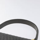 BALLY Quilted Hand Bag Leather Gray Gold Auth BA2727-8