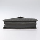 BALLY Quilted Hand Bag Leather Gray Gold Auth BA2727-9