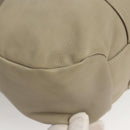 Salvatore Ferragamo Gancini Shoulder Bag Leather Beige Auth BA2736-9