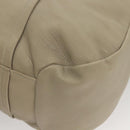 Salvatore Ferragamo Gancini Shoulder Bag Leather Beige Auth BA2736-16