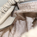 Salvatore Ferragamo Gancini Shoulder Bag Leather Beige Auth BA2736-19