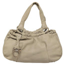Salvatore Ferragamo Gancini Shoulder Bag Leather Beige Auth BA2736-13
