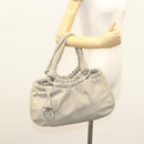 Salvatore Ferragamo Gancini Shoulder Bag Leather Beige Auth BA2736-22
