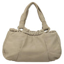 Salvatore Ferragamo Gancini Shoulder Bag Leather Beige Auth BA2736-2