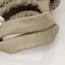 Salvatore Ferragamo Gancini Shoulder Bag Leather Beige Auth BA2736-7