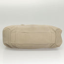 Salvatore Ferragamo Gancini Shoulder Bag Leather Beige Auth BA2736-5