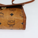 MCM Logogram Vicetos Shoulder Bag PVC Leather Brown Gold Auth BA2739-11