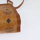 MCM Logogram Vicetos Shoulder Bag PVC Leather Brown Gold Auth BA2739-13