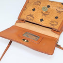 MCM Logogram Vicetos Shoulder Bag PVC Leather Brown Gold Auth BA2739-14