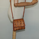 MCM Logogram Vicetos Shoulder Bag PVC Leather Brown Gold Auth BA2739-20