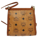 MCM Logogram Vicetos Shoulder Bag PVC Leather Brown Gold Auth BA2739-3