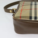 Burberrys Nova Check Shoulder Bag Canvas Beige Gold Auth BA2747-9