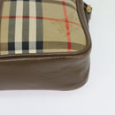 Burberrys Nova Check Shoulder Bag Canvas Beige Gold Auth BA2747-14