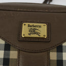 Burberrys Nova Check Shoulder Bag Canvas Beige Gold Auth BA2747-10
