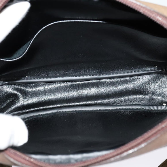 Burberrys Nova Check Shoulder Bag Canvas Beige Gold Auth BA2747