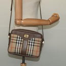 Burberrys Nova Check Shoulder Bag Canvas Beige Gold Auth BA2747-19