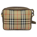 Burberrys Nova Check Shoulder Bag Canvas Beige Gold Auth BA2747-2