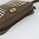 Burberrys Nova Check Shoulder Bag Canvas Beige Gold Auth BA2747-6