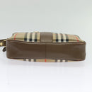 Burberrys Nova Check Shoulder Bag Canvas Beige Gold Auth BA2747-5