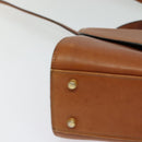 BALLY Shoulder Bag Leather Brown Gold Auth BA2749-15