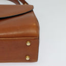 BALLY Shoulder Bag Leather Brown Gold Auth BA2749-16