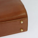 BALLY Shoulder Bag Leather Brown Gold Auth BA2749-18