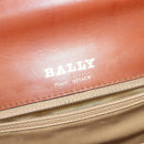 BALLY Shoulder Bag Leather Brown Gold Auth BA2749-20