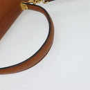 BALLY Shoulder Bag Leather Brown Gold Auth BA2749-7